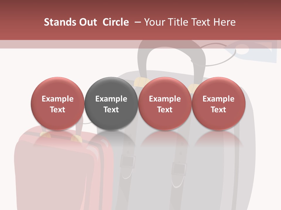 Vector Illustration With Suitcases For Travel PowerPoint Template