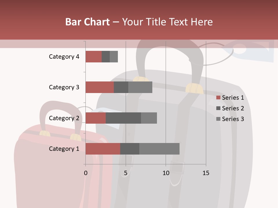 Vector Illustration With Suitcases For Travel PowerPoint Template