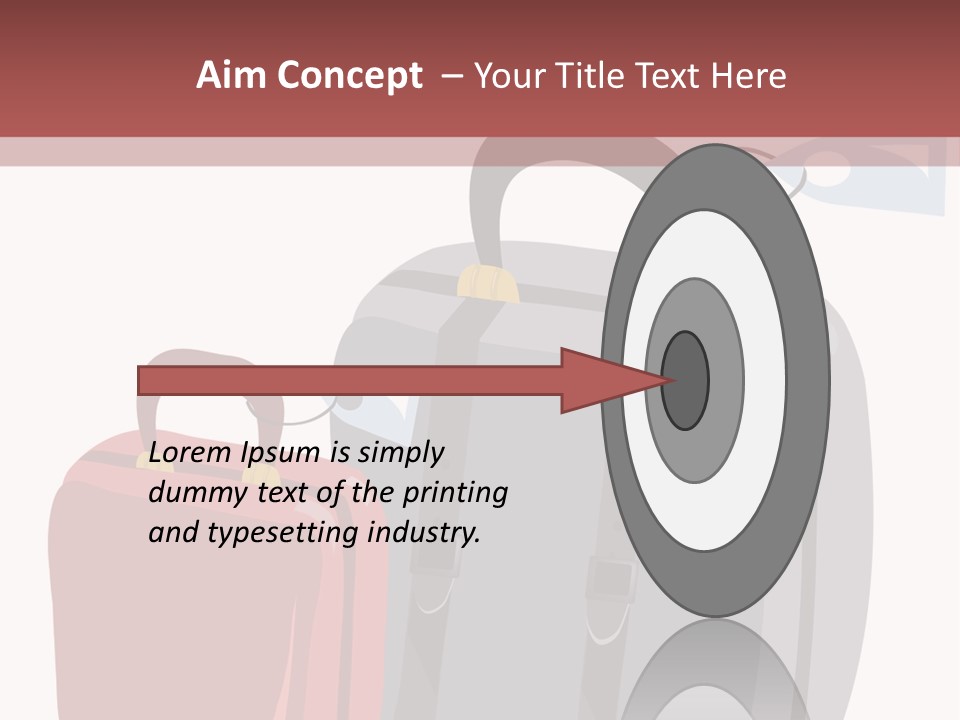 Vector Illustration With Suitcases For Travel PowerPoint Template