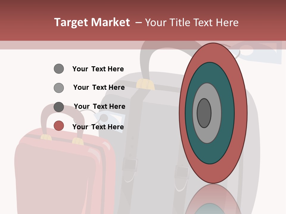 Vector Illustration With Suitcases For Travel PowerPoint Template