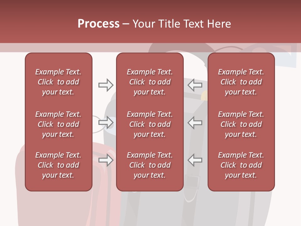 Vector Illustration With Suitcases For Travel PowerPoint Template