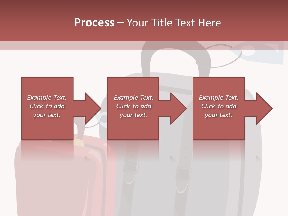 Vector Illustration With Suitcases For Travel PowerPoint Template