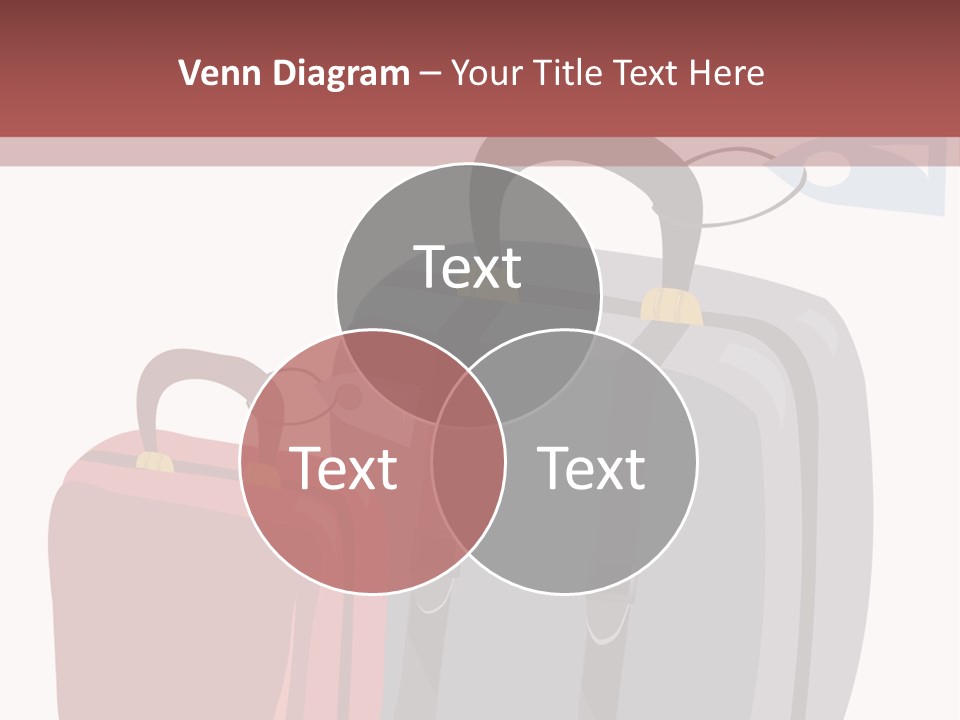 Vector Illustration With Suitcases For Travel PowerPoint Template