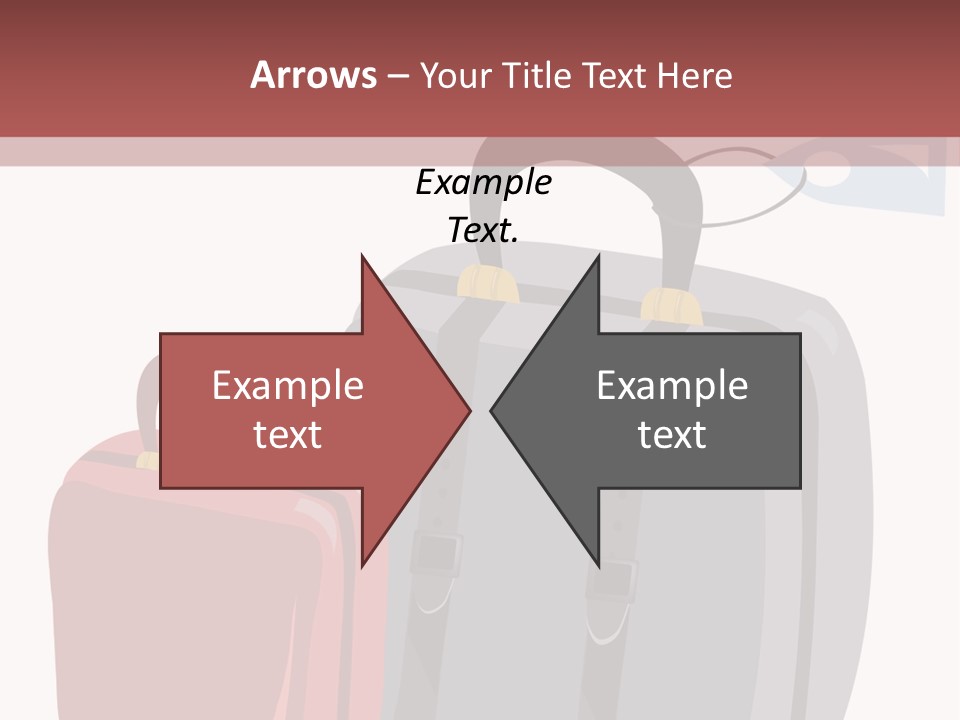 Vector Illustration With Suitcases For Travel PowerPoint Template