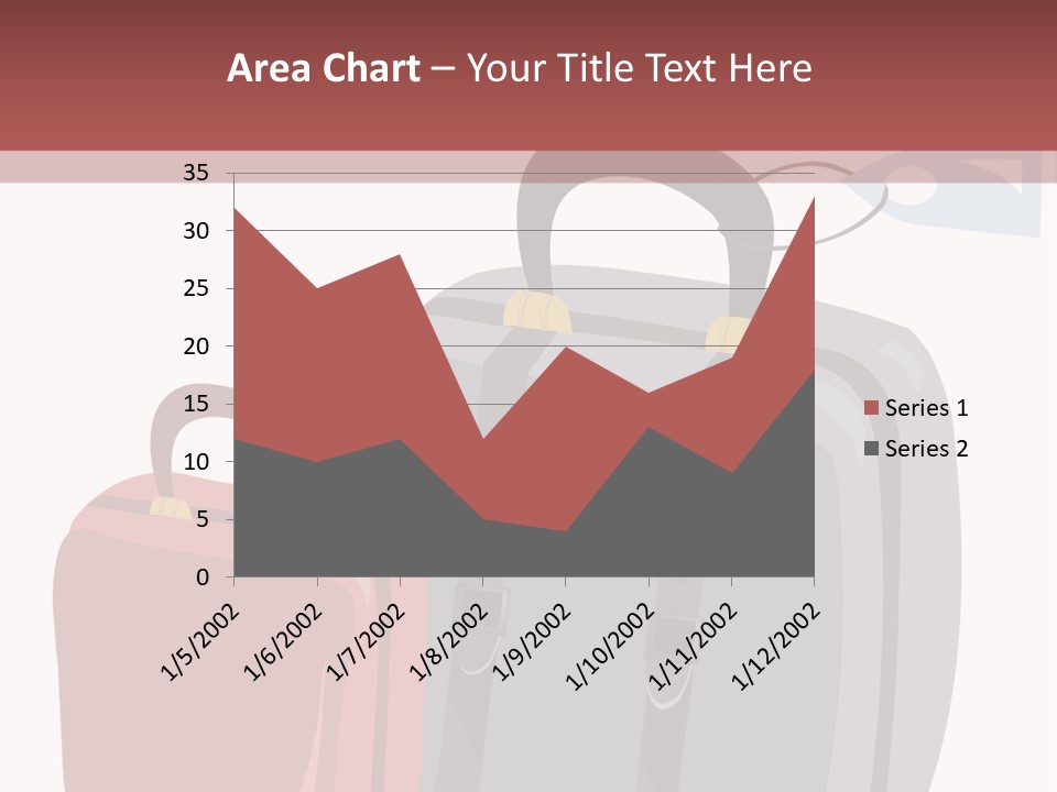 Vector Illustration With Suitcases For Travel PowerPoint Template