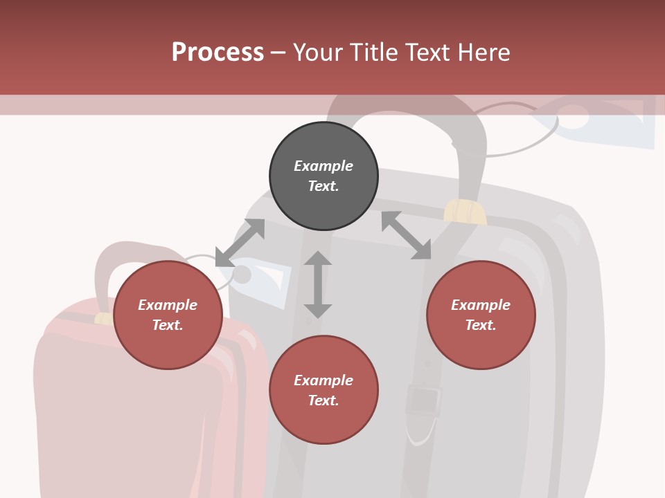 Vector Illustration With Suitcases For Travel PowerPoint Template