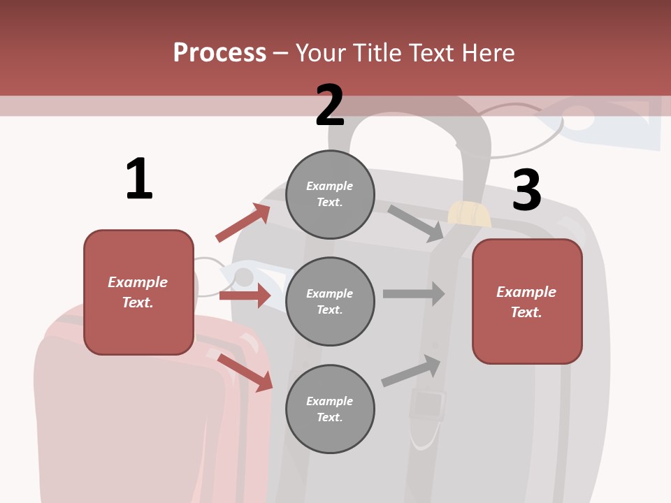 Vector Illustration With Suitcases For Travel PowerPoint Template