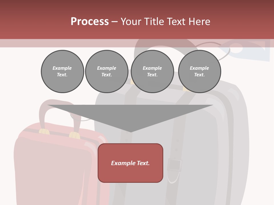 Vector Illustration With Suitcases For Travel PowerPoint Template