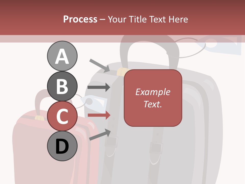 Vector Illustration With Suitcases For Travel PowerPoint Template