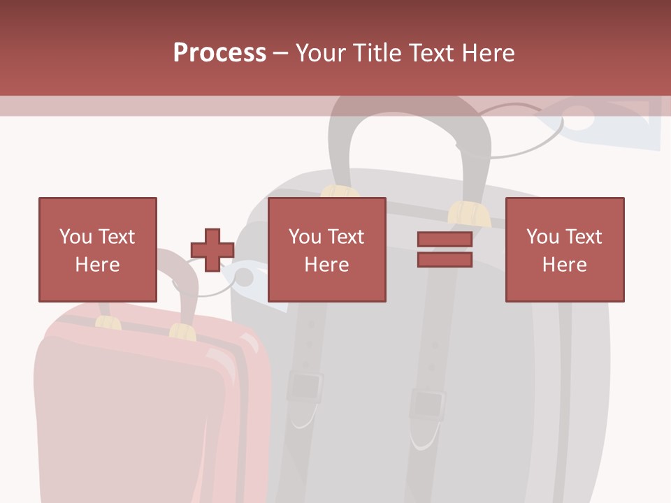 Vector Illustration With Suitcases For Travel PowerPoint Template