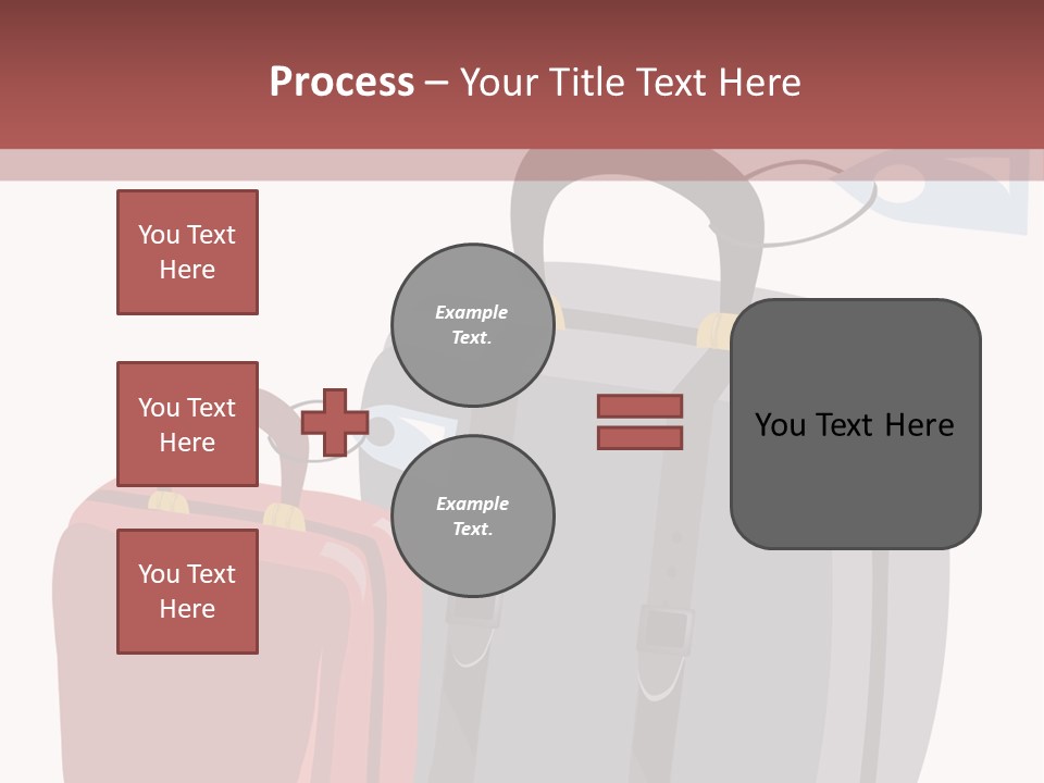 Vector Illustration With Suitcases For Travel PowerPoint Template