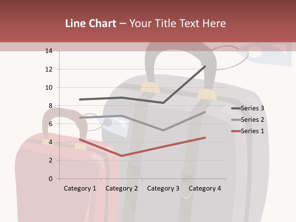 Vector Illustration With Suitcases For Travel PowerPoint Template