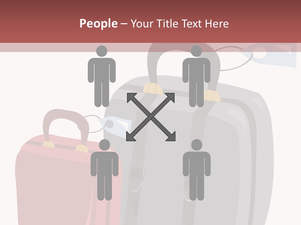 Vector Illustration With Suitcases For Travel PowerPoint Template