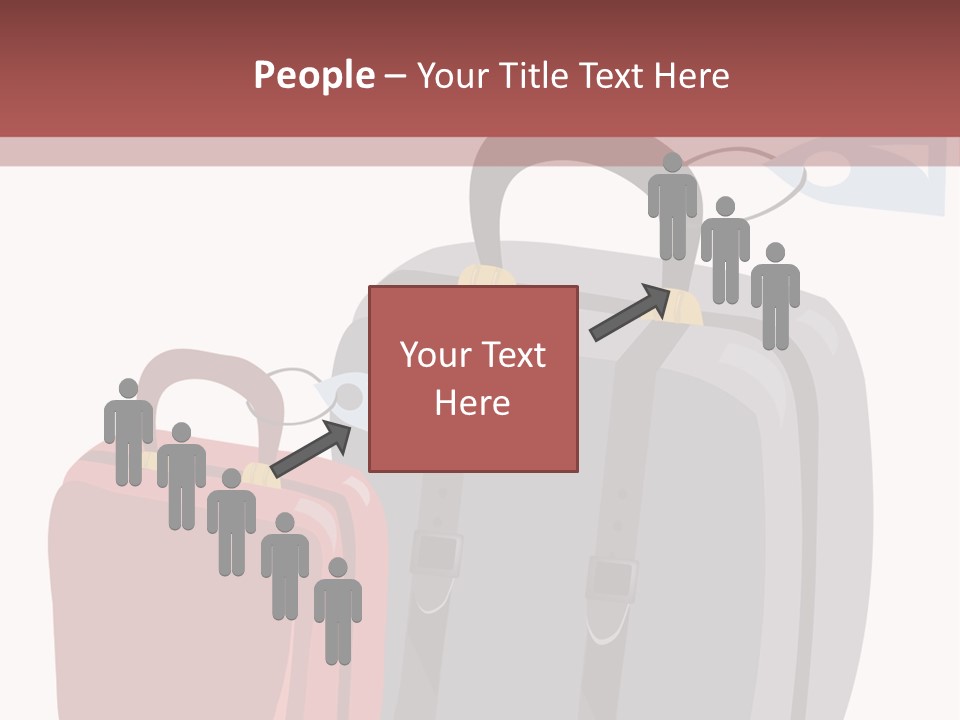 Vector Illustration With Suitcases For Travel PowerPoint Template