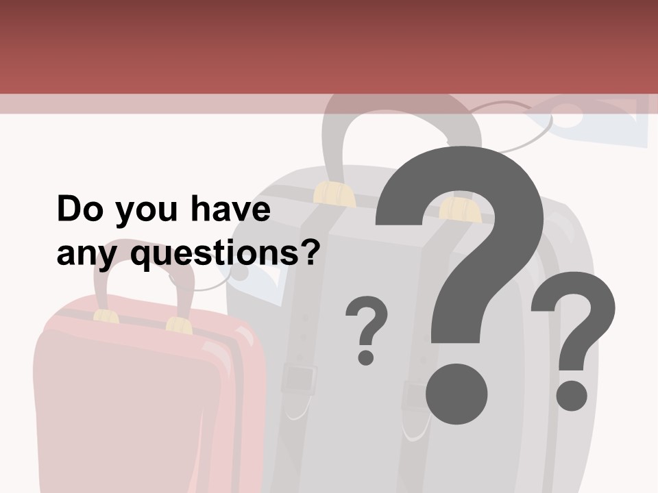 Vector Illustration With Suitcases For Travel PowerPoint Template