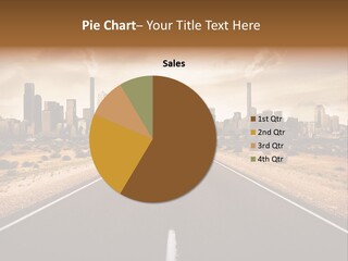 Road Leading To A Polluted City PowerPoint Template