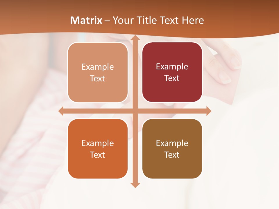 Hands Holding A Newborn Baby In Bed In Hospital PowerPoint Template