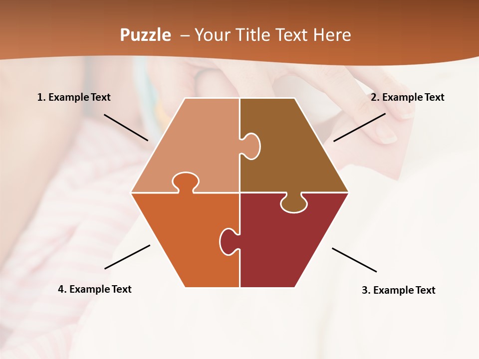 Hands Holding A Newborn Baby In Bed In Hospital PowerPoint Template