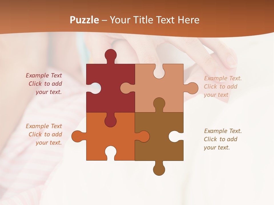 Hands Holding A Newborn Baby In Bed In Hospital PowerPoint Template