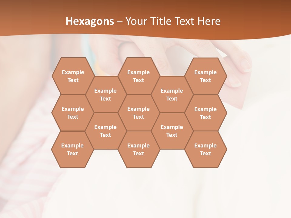 Hands Holding A Newborn Baby In Bed In Hospital PowerPoint Template