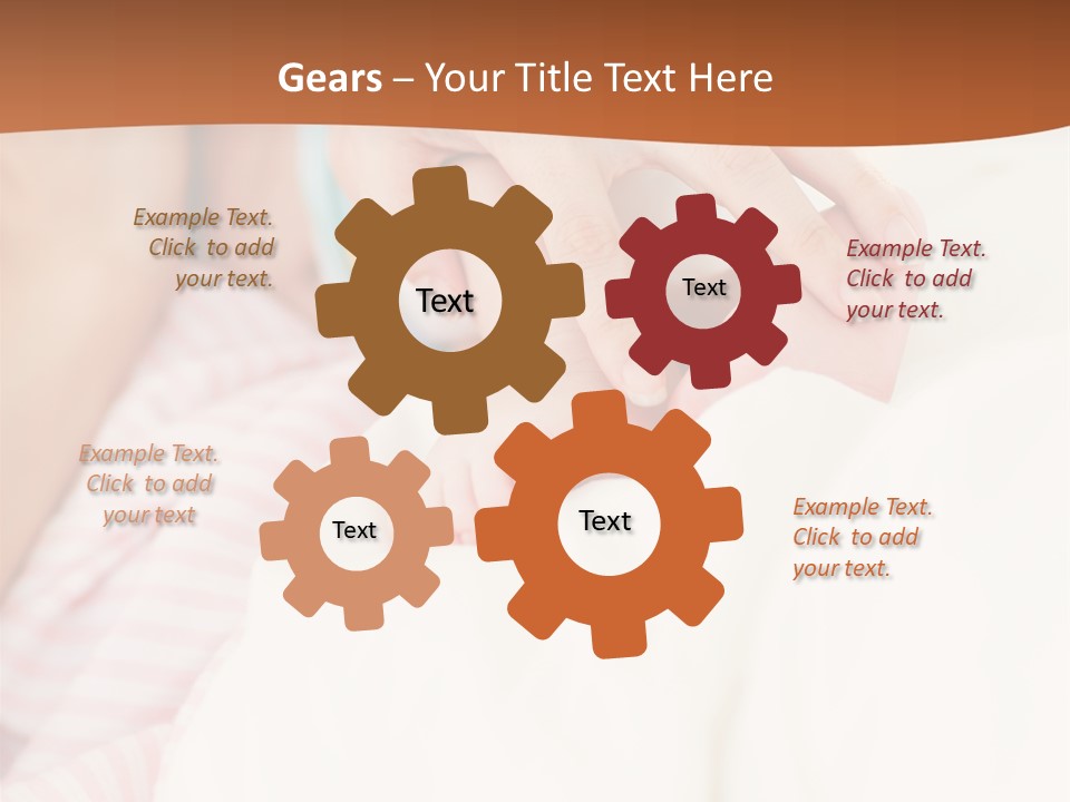 Hands Holding A Newborn Baby In Bed In Hospital PowerPoint Template