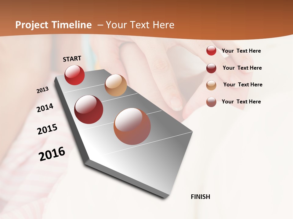 Hands Holding A Newborn Baby In Bed In Hospital PowerPoint Template