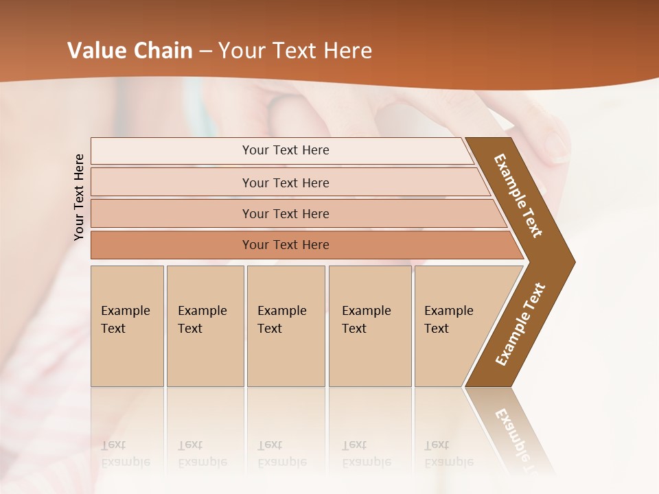 Hands Holding A Newborn Baby In Bed In Hospital PowerPoint Template