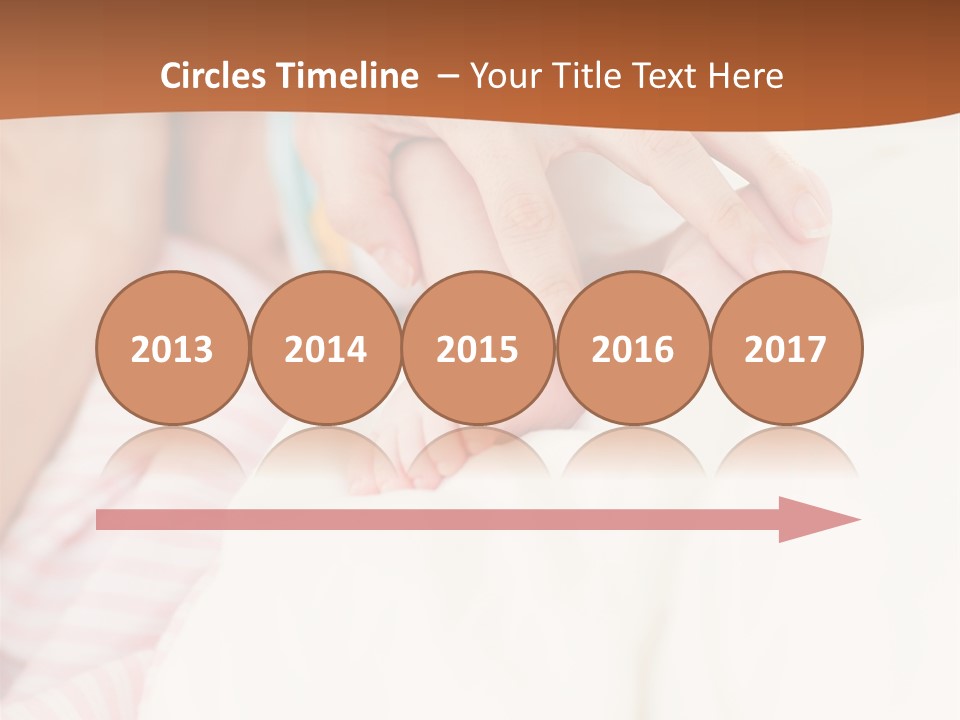 Hands Holding A Newborn Baby In Bed In Hospital PowerPoint Template