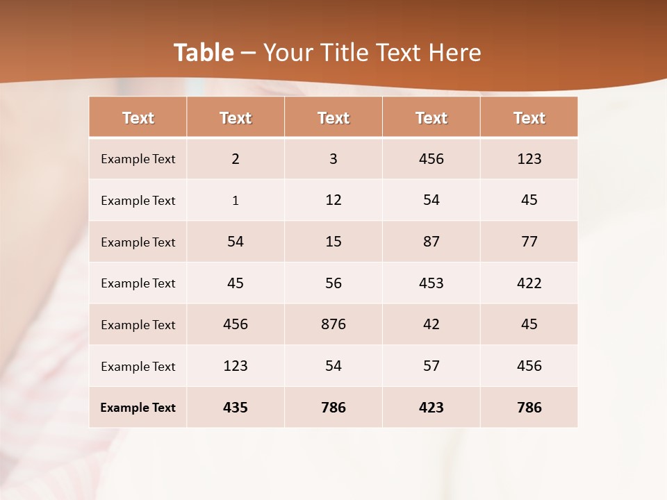 Hands Holding A Newborn Baby In Bed In Hospital PowerPoint Template