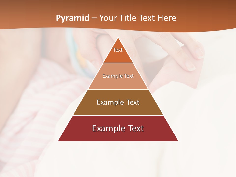 Hands Holding A Newborn Baby In Bed In Hospital PowerPoint Template