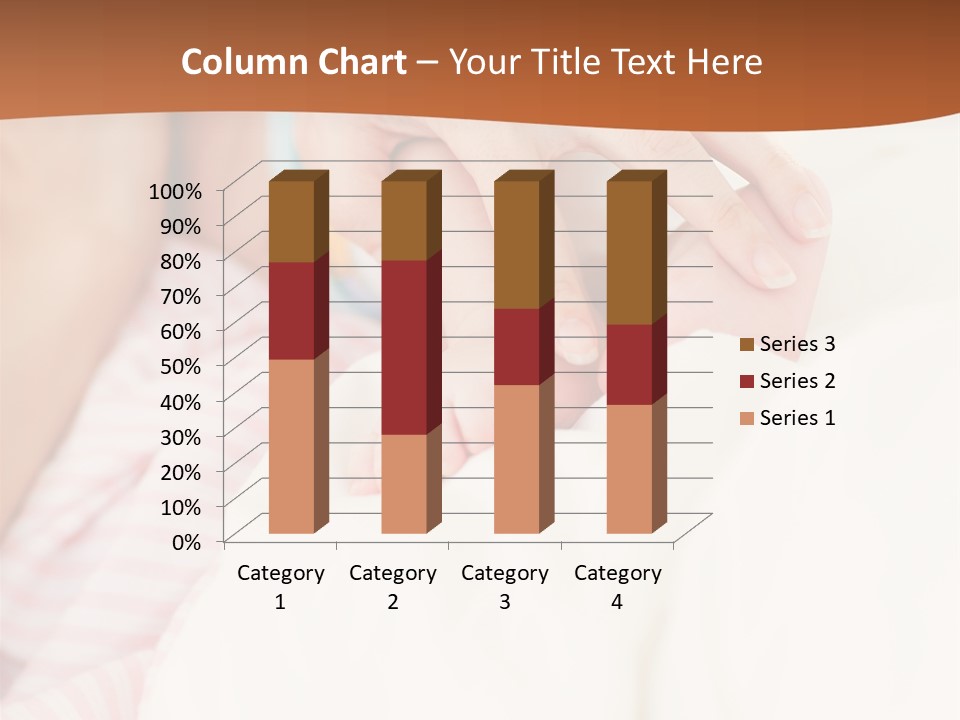 Hands Holding A Newborn Baby In Bed In Hospital PowerPoint Template