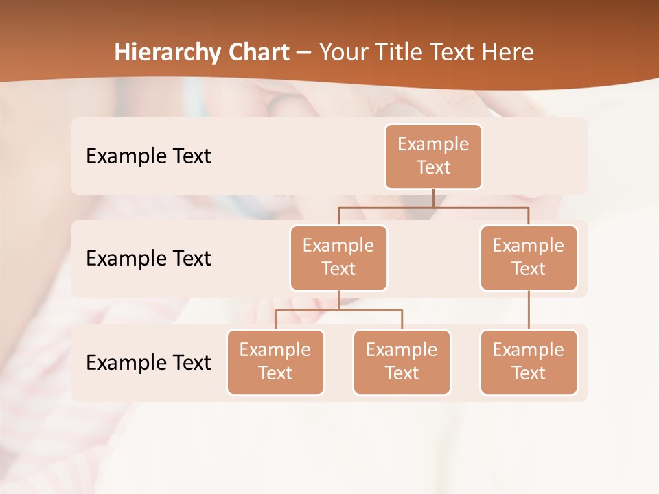 Hands Holding A Newborn Baby In Bed In Hospital PowerPoint Template