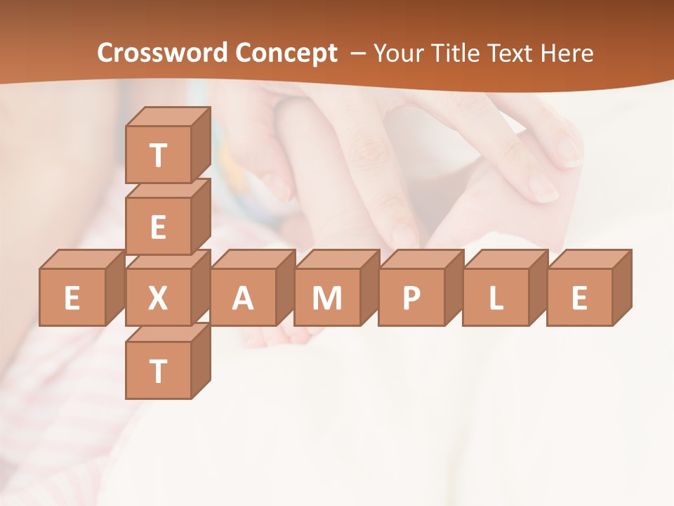 Hands Holding A Newborn Baby In Bed In Hospital PowerPoint Template