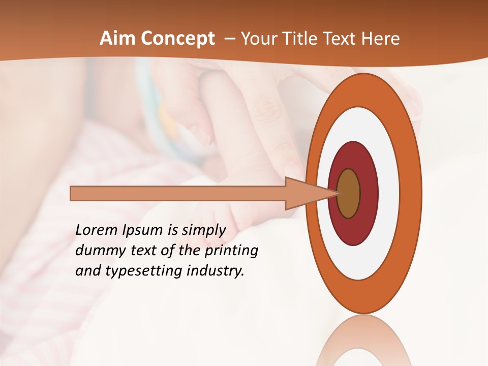 Hands Holding A Newborn Baby In Bed In Hospital PowerPoint Template