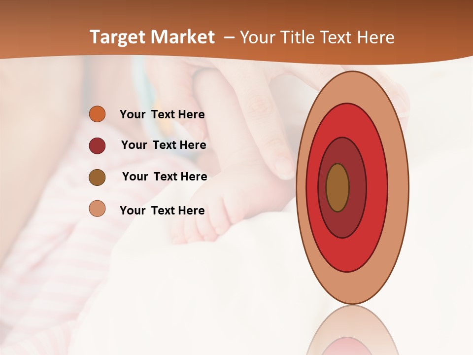 Hands Holding A Newborn Baby In Bed In Hospital PowerPoint Template