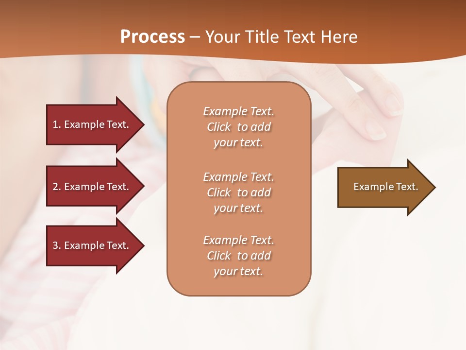 Hands Holding A Newborn Baby In Bed In Hospital PowerPoint Template