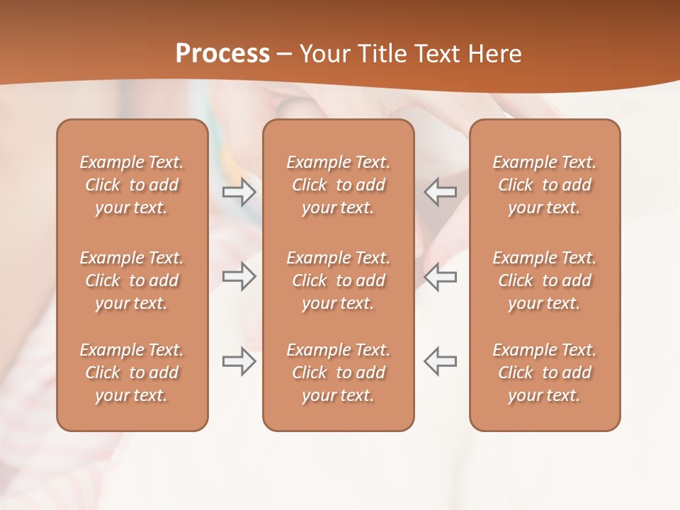 Hands Holding A Newborn Baby In Bed In Hospital PowerPoint Template