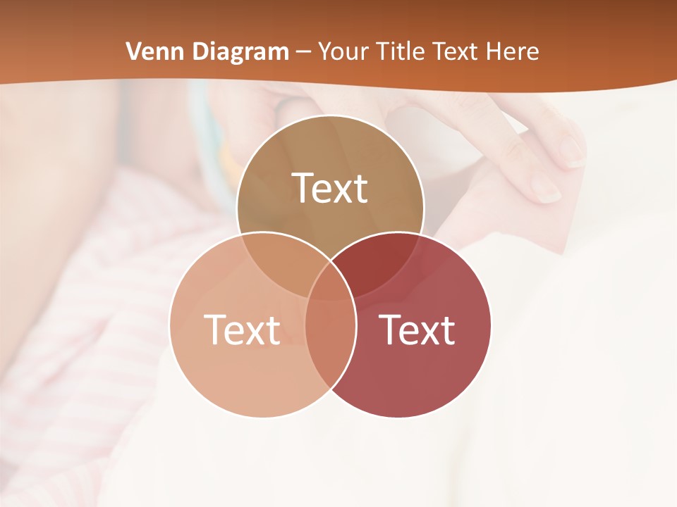 Hands Holding A Newborn Baby In Bed In Hospital PowerPoint Template