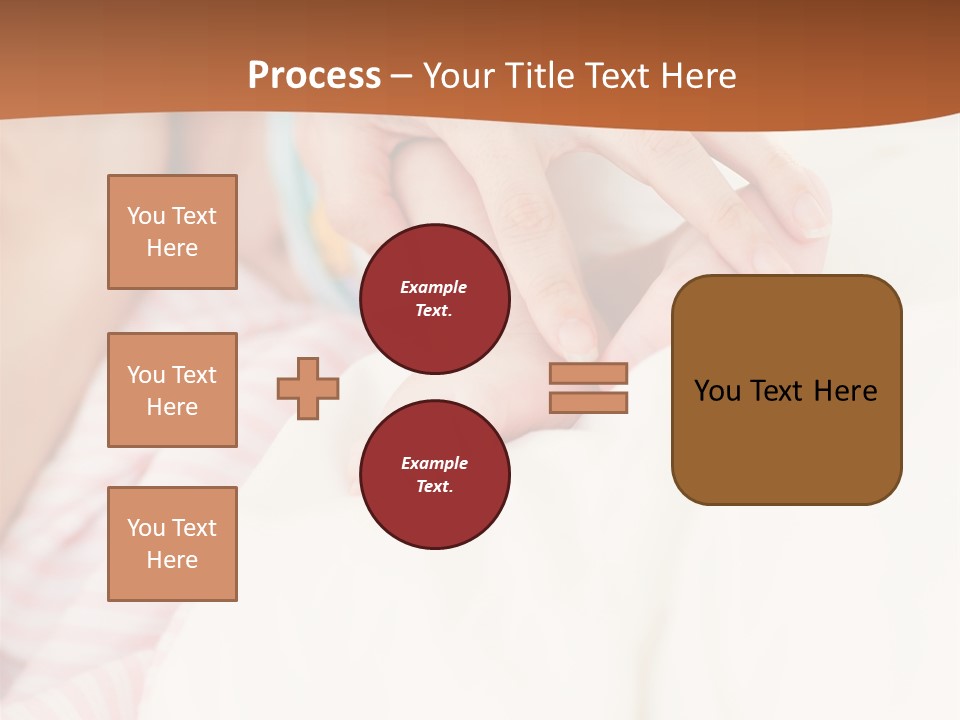 Hands Holding A Newborn Baby In Bed In Hospital PowerPoint Template
