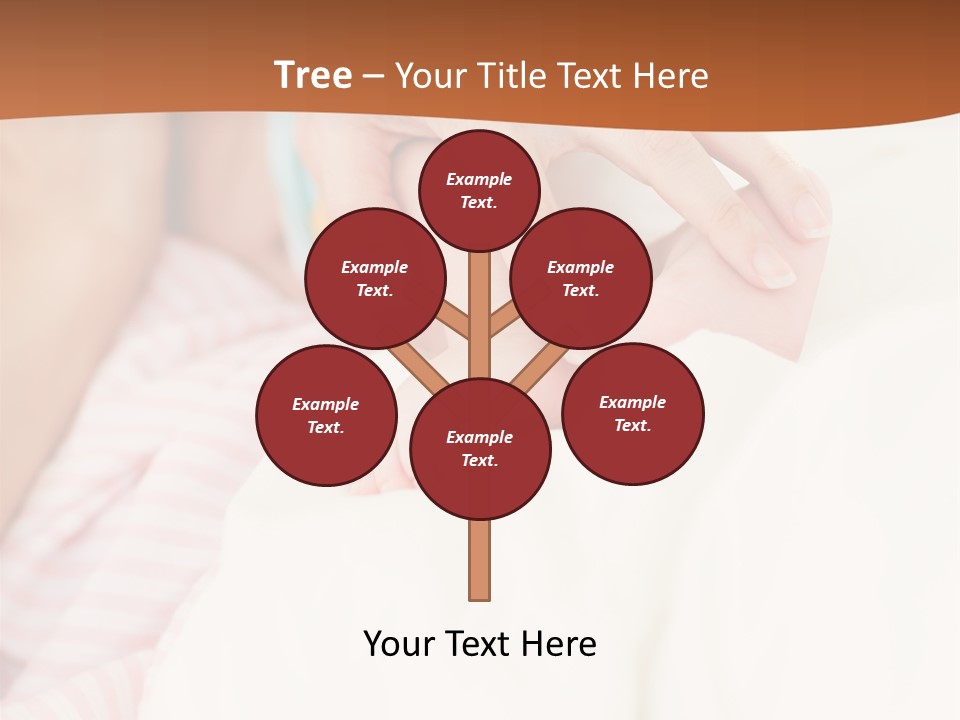 Hands Holding A Newborn Baby In Bed In Hospital PowerPoint Template