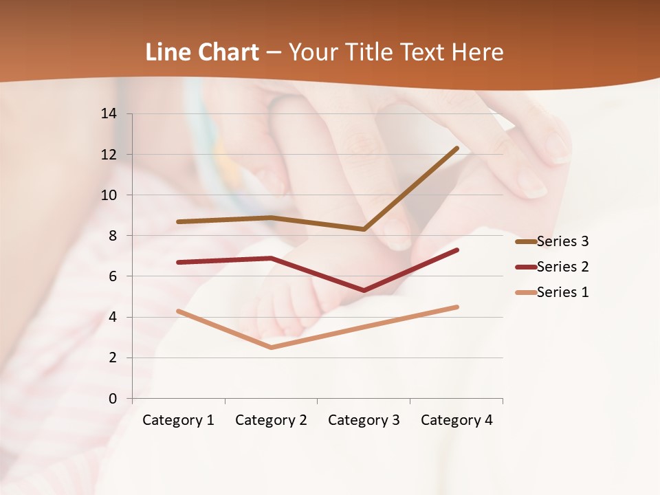 Hands Holding A Newborn Baby In Bed In Hospital PowerPoint Template
