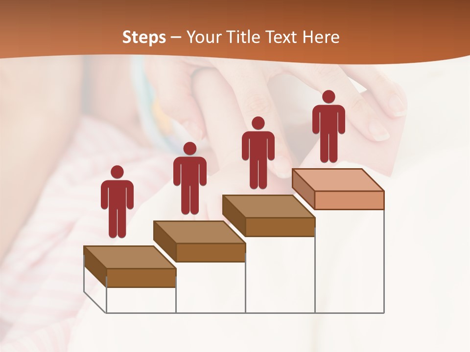 Hands Holding A Newborn Baby In Bed In Hospital PowerPoint Template