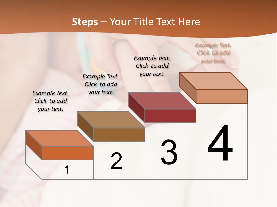 Hands Holding A Newborn Baby In Bed In Hospital PowerPoint Template