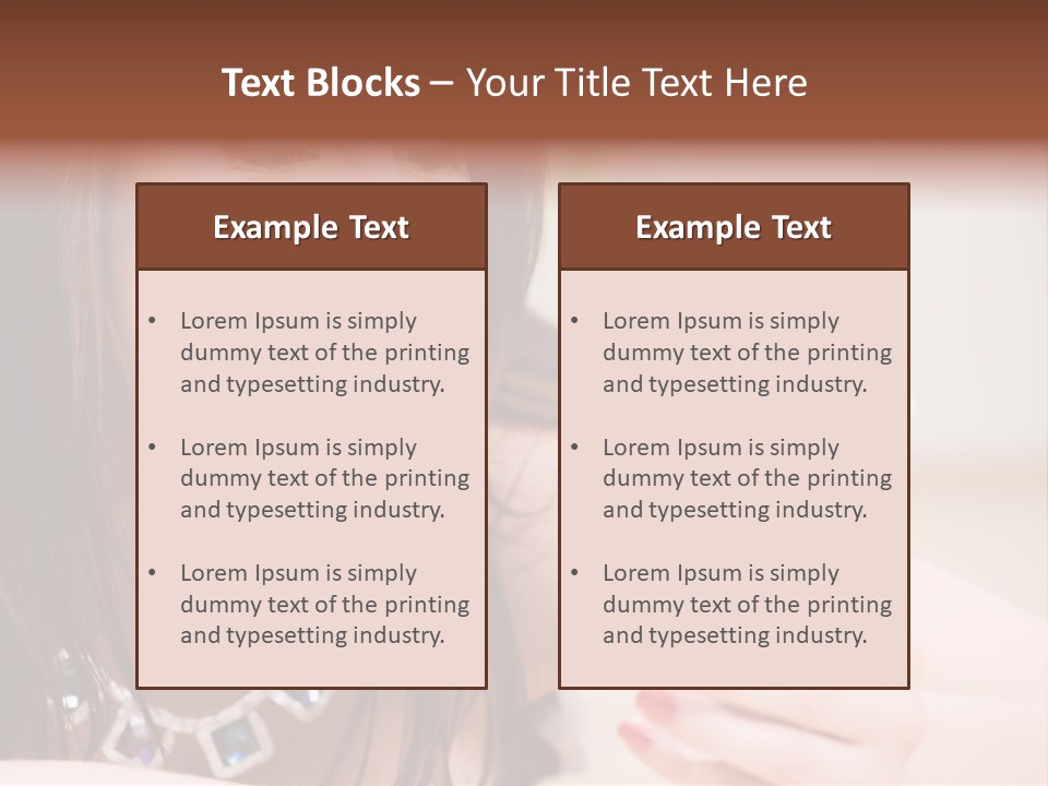 Portrait Of Happy Woman With White Phone PowerPoint Template