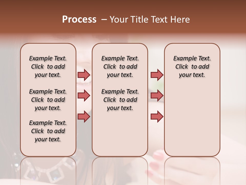 Portrait Of Happy Woman With White Phone PowerPoint Template