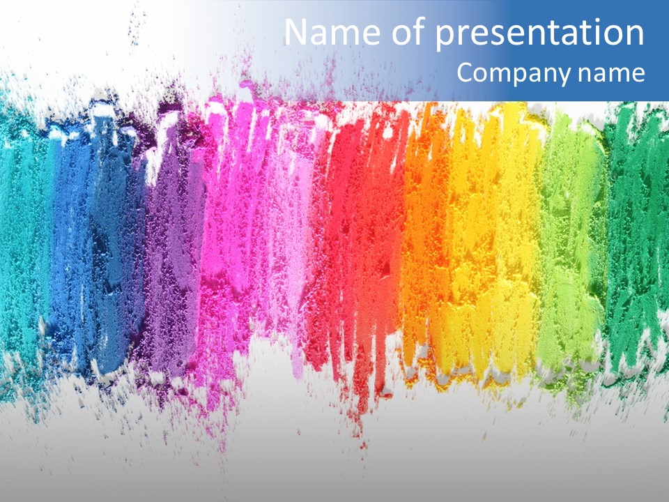 Colorful Pastel Sticks Texture PowerPoint Template