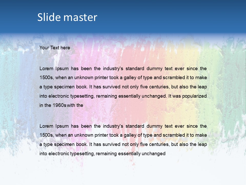 Colorful Pastel Sticks Texture PowerPoint Template