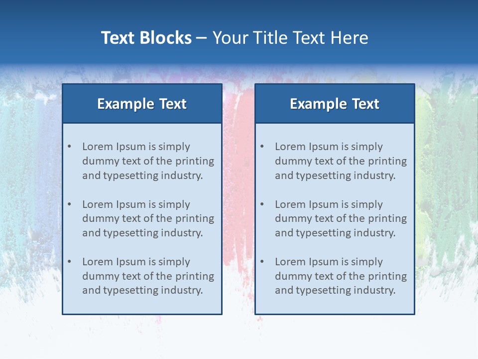 Colorful Pastel Sticks Texture PowerPoint Template