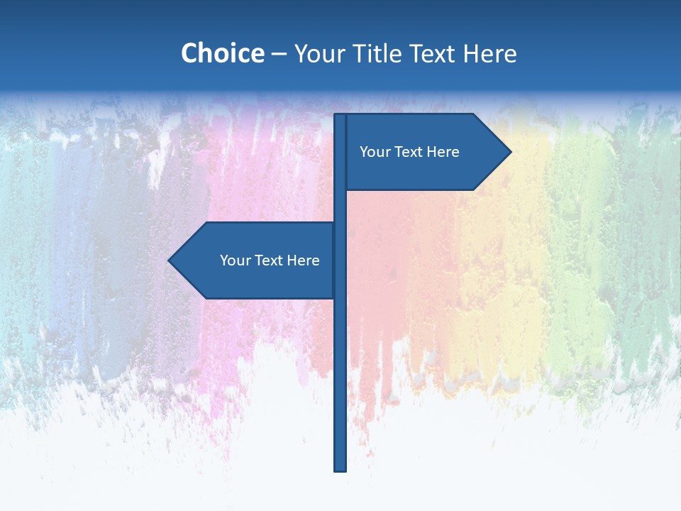 Colorful Pastel Sticks Texture PowerPoint Template
