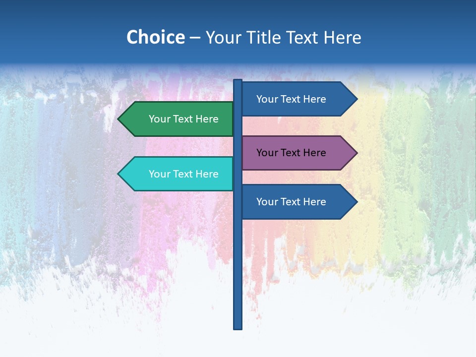 Colorful Pastel Sticks Texture PowerPoint Template